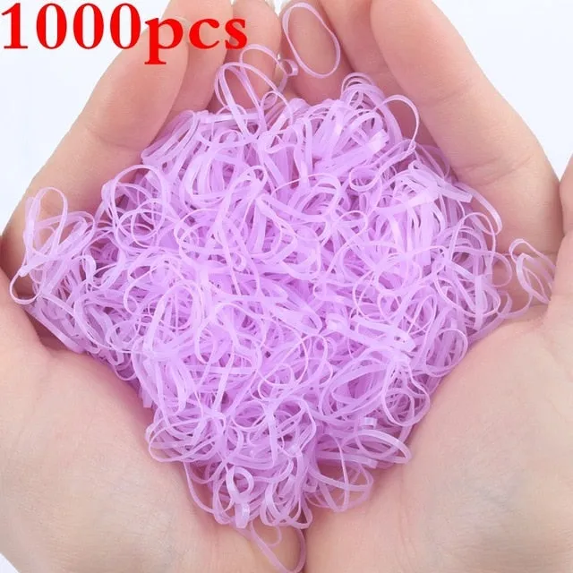 2019 NEW 100pcs/lot Spandex material Head rope hair accessories for girls kids elastic hair bands scrunchie (Striped colors mix)