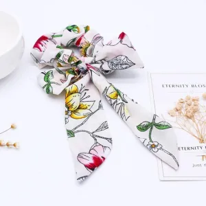 2019 New Bow Streamers Hair Ring Fashion Ribbon Girl Hair Bands Scrunchies Ponytail Hair Bows Girl Holder Rope Hair Accessories