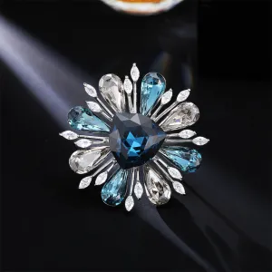 2025 brooches, high-end temperament brooches, creative crystal sunflower brooches, exquisite suits, coats, pins, accessories, women