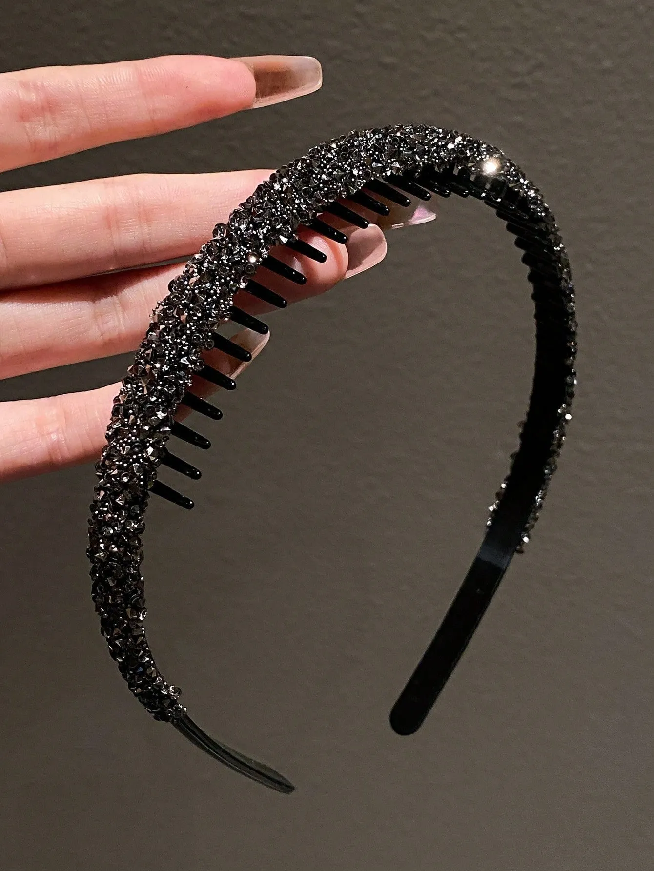 2pcs Rhinestone Decor Hairbands