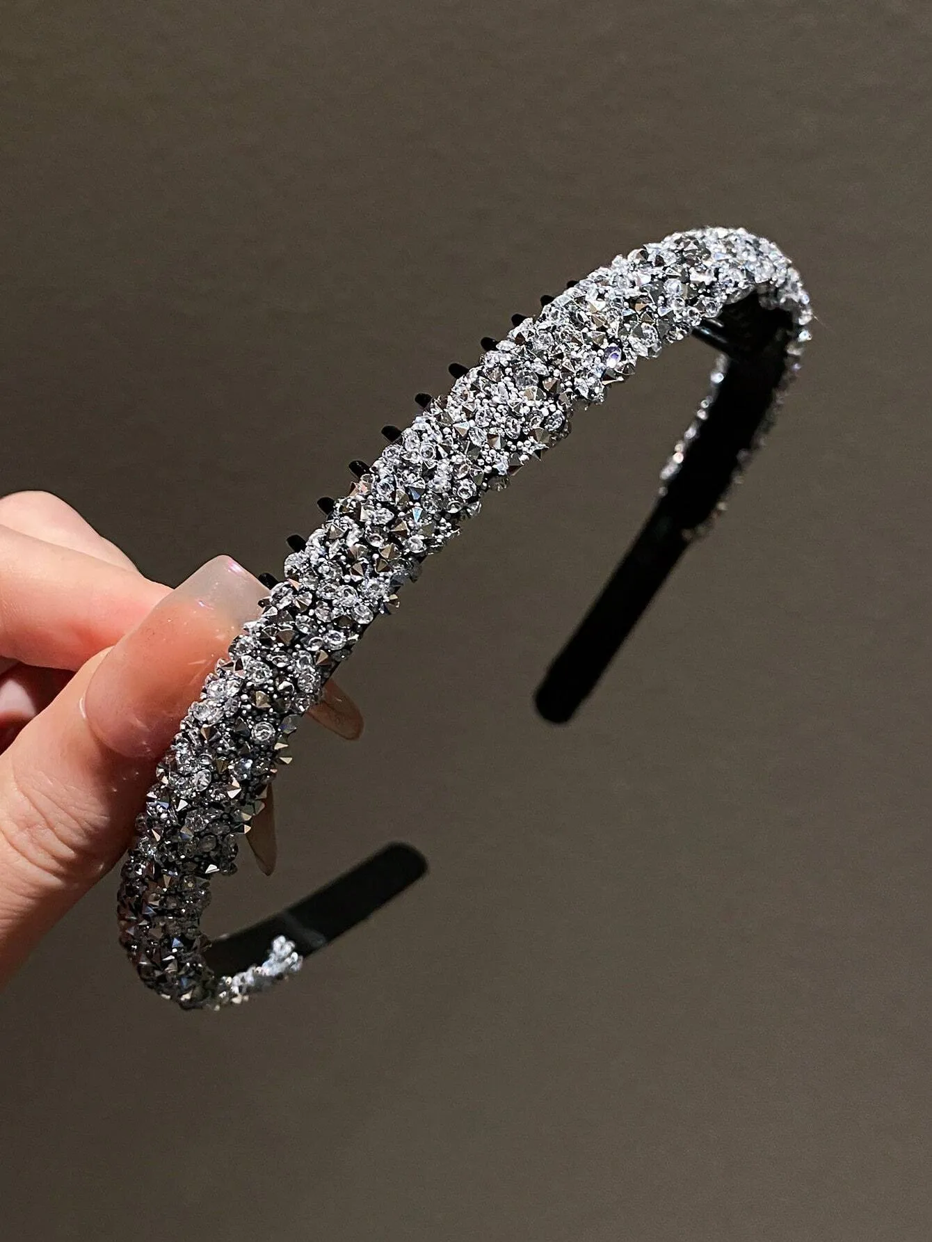 2pcs Rhinestone Decor Hairbands