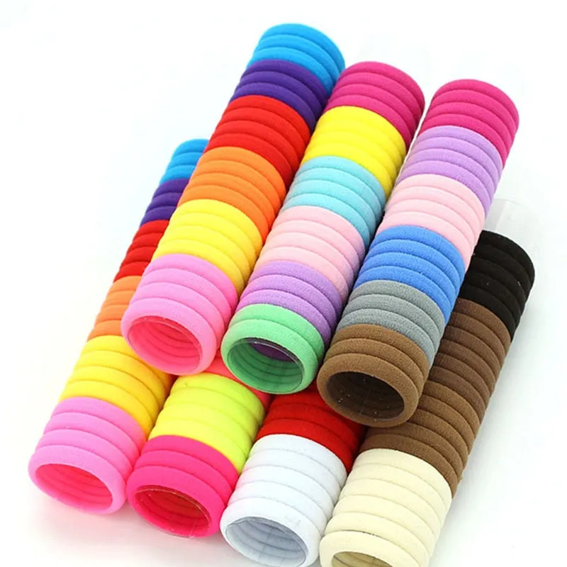 3cm 50pcs/lot Hair Accessories kids Rubber bands Scrunchy Elastic Hair Bands Girls Headband decorations ties  Gum for hair