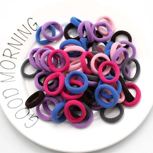 3cm 50pcs/lot Hair Accessories kids Rubber bands Scrunchy Elastic Hair Bands Girls Headband decorations ties  Gum for hair