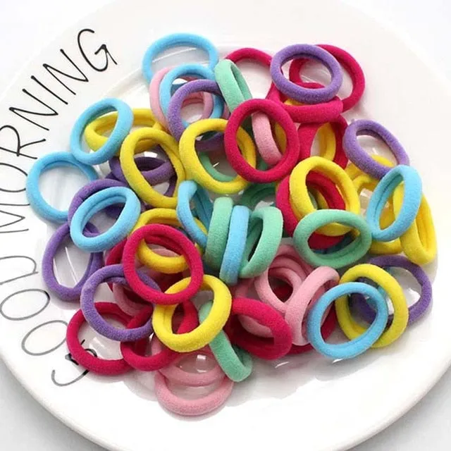 3cm 66pcs/ box cute Candy Colour elastic hair band Rubber Bands Kids hairband Hair Accessories for Girl Headband Hair Rope