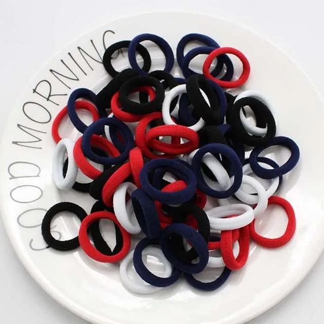3cm 66pcs/ box cute Candy Colour elastic hair band Rubber Bands Kids hairband Hair Accessories for Girl Headband Hair Rope