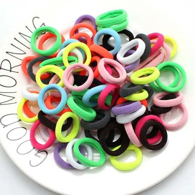 3cm 66pcs/ box cute Candy Colour elastic hair band Rubber Bands Kids hairband Hair Accessories for Girl Headband Hair Rope