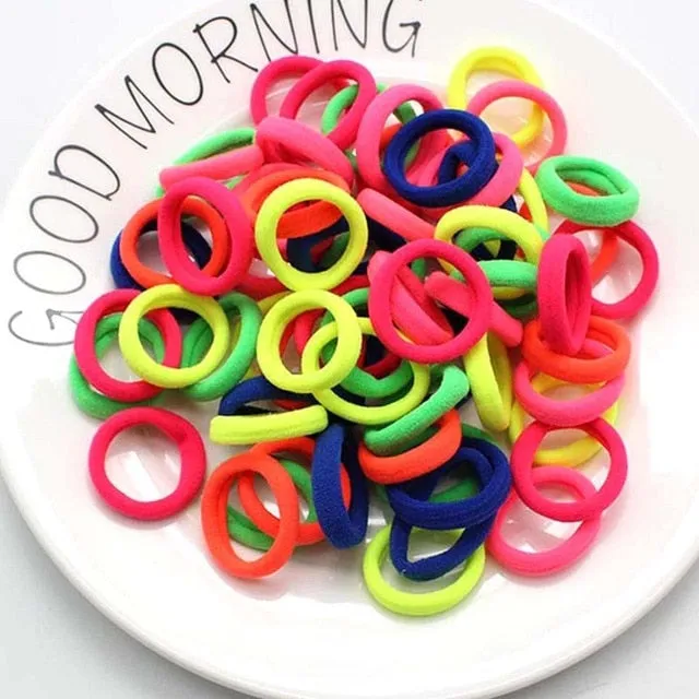 3cm 66pcs/ box cute Candy Colour elastic hair band Rubber Bands Kids hairband Hair Accessories for Girl Headband Hair Rope