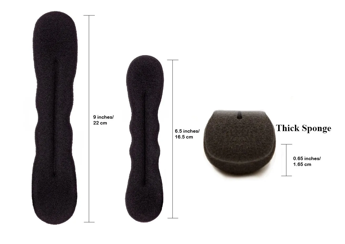 4 Pieces Black Magic Hair Bun Maker Foam Sponge Bun Twist Shaper