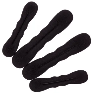 4 Pieces Black Magic Hair Bun Maker Foam Sponge Bun Twist Shaper