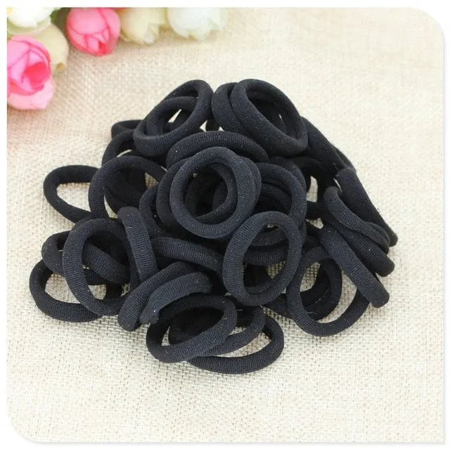 40 Pc Girl elastic hair bands Black White Hair accessories 2019 Gum For Hair ponytail Rubber Bands holder gumki do wlosow isnice