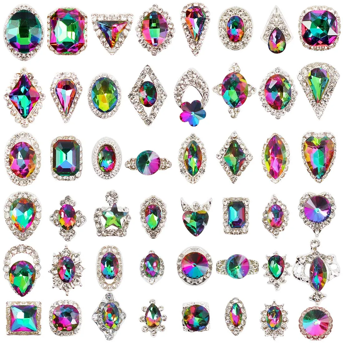 5000Pcs Ultra Mini 1.2mm Diamond DIY Glass Sand Rhinestones Beads Iridescent Crystals Long Lasting AB Shine Like Swarovski for Nail Art DIY Crafts& Nail Beauty Makeup (Gel Glue Not Included)