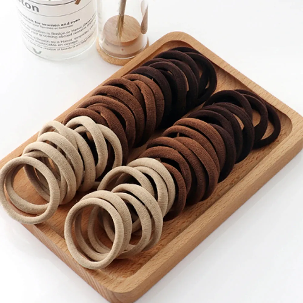 50/100 Pack Black Hair Bands for Women Girls Hairband High Elastic Rubber Band Hair Ties Ponytail Holder Scrunchies