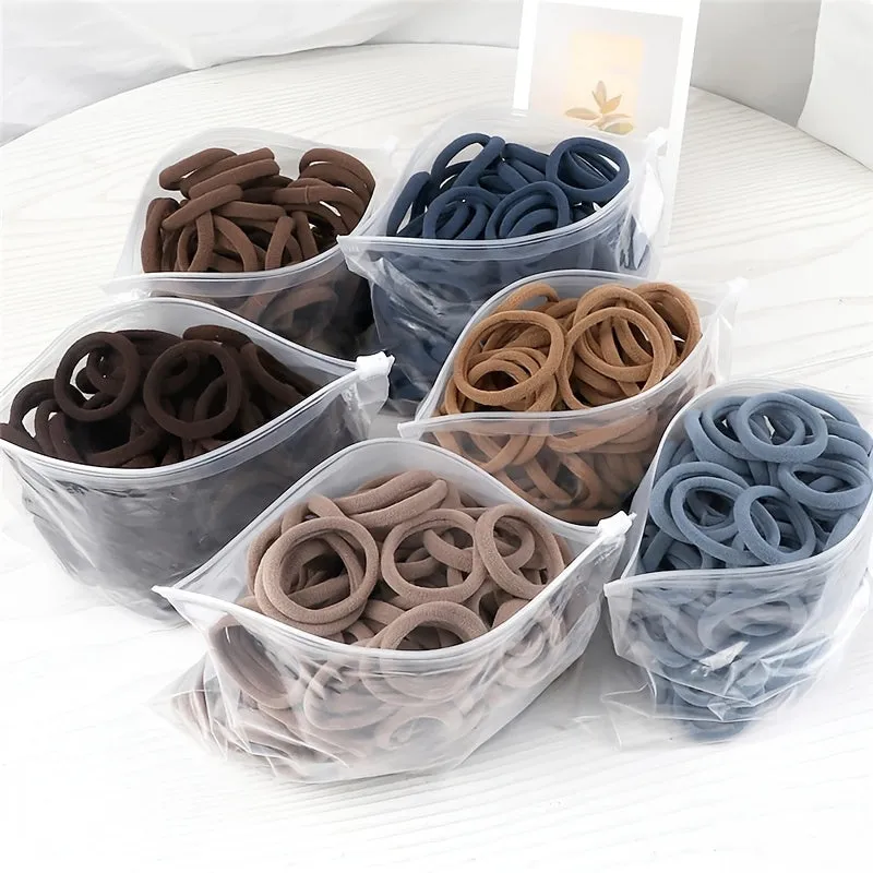 50PCS Solid Color Hairbands