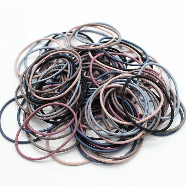 50pcs/lot 5CM Hair Accessories women Rubber bands Scrunchy Elastic Hair Bands Girls Headband decorations ties  Gum for hair