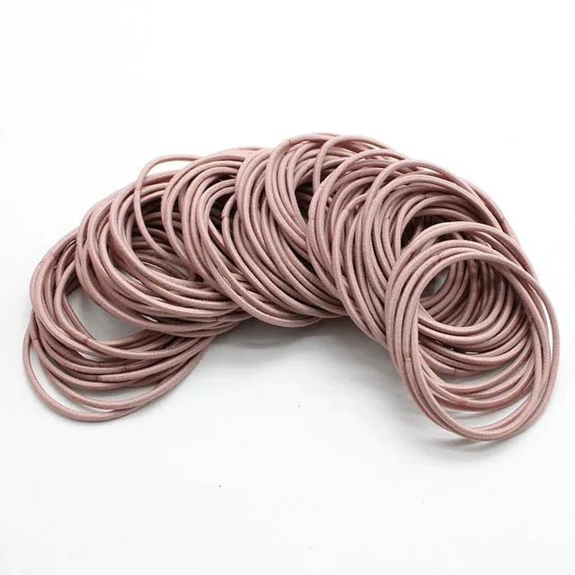 50pcs/lot 5CM Hair Accessories women Rubber bands Scrunchy Elastic Hair Bands Girls Headband decorations ties  Gum for hair