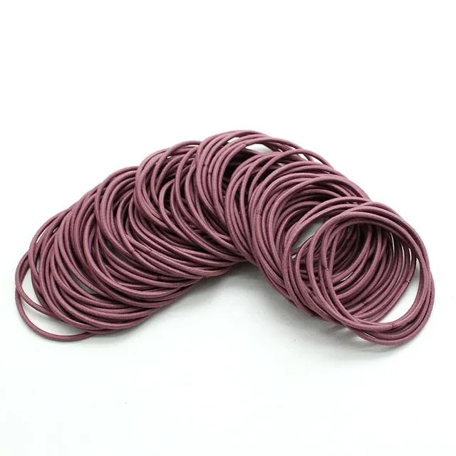 50pcs/lot 5CM Hair Accessories women Rubber bands Scrunchy Elastic Hair Bands Girls Headband decorations ties  Gum for hair