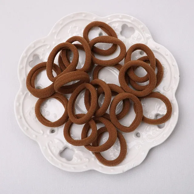 50pcs/lot kids hair rope Hair Accessories Scrunchy Elastic Hair Bands HairBand Girls decorations Rubber Band for hair 3cm
