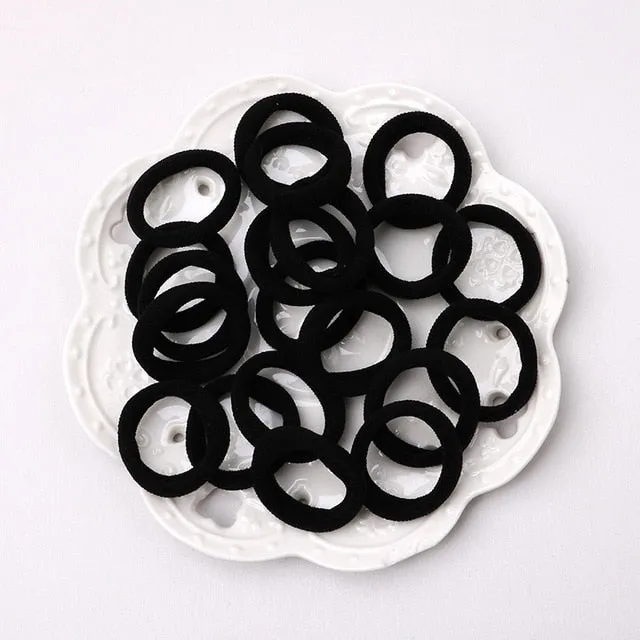 50pcs/lot kids hair rope Hair Accessories Scrunchy Elastic Hair Bands HairBand Girls decorations Rubber Band for hair 3cm
