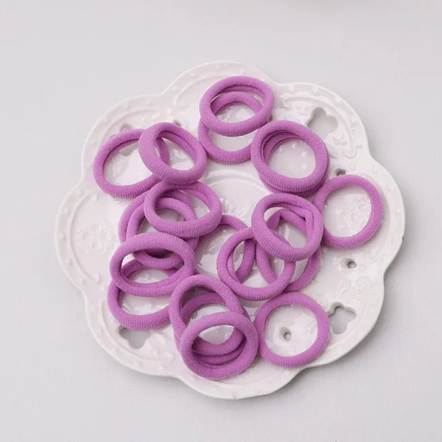 50pcs/lot kids hair rope Hair Accessories Scrunchy Elastic Hair Bands HairBand Girls decorations Rubber Band for hair 3cm