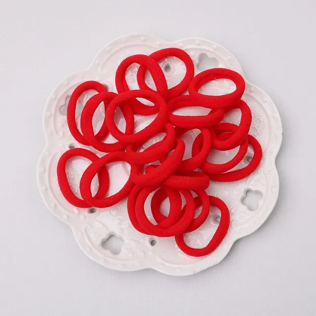50pcs/lot kids hair rope Hair Accessories Scrunchy Elastic Hair Bands HairBand Girls decorations Rubber Band for hair 3cm