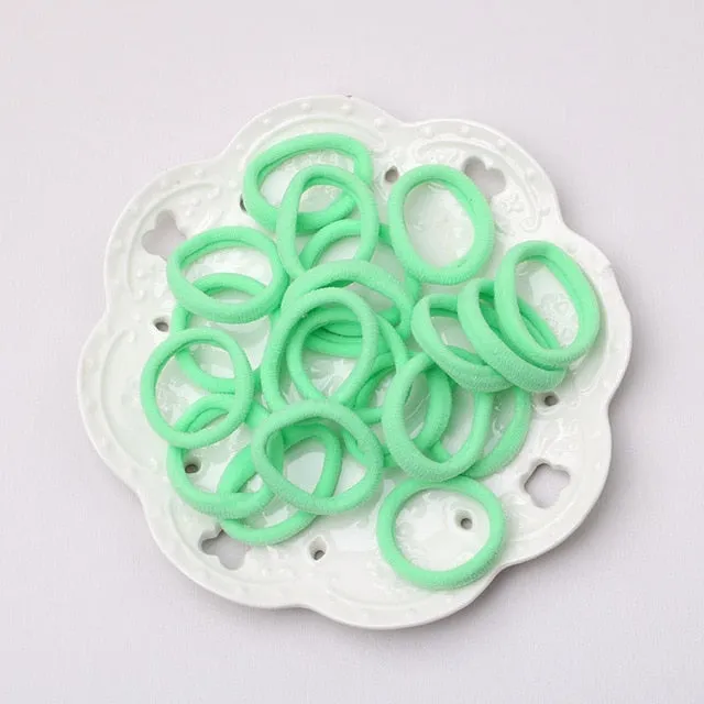 50pcs/lot kids hair rope Hair Accessories Scrunchy Elastic Hair Bands HairBand Girls decorations Rubber Band for hair 3cm