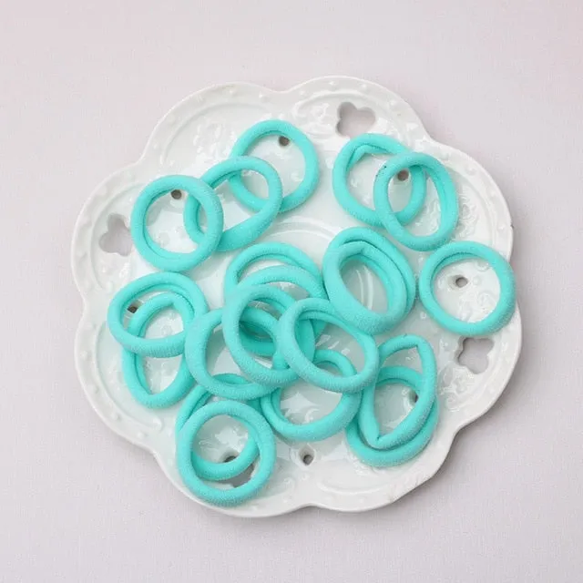 50pcs/lot kids hair rope Hair Accessories Scrunchy Elastic Hair Bands HairBand Girls decorations Rubber Band for hair 3cm