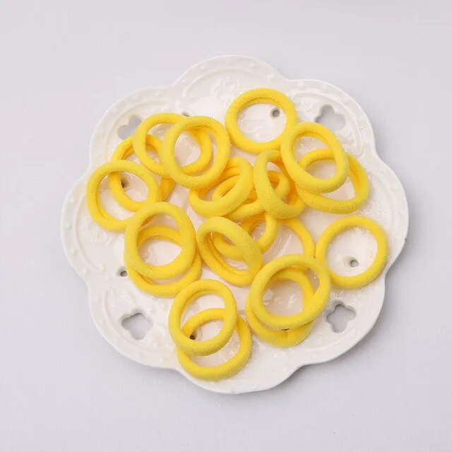 50pcs/lot kids hair rope Hair Accessories Scrunchy Elastic Hair Bands HairBand Girls decorations Rubber Band for hair 3cm