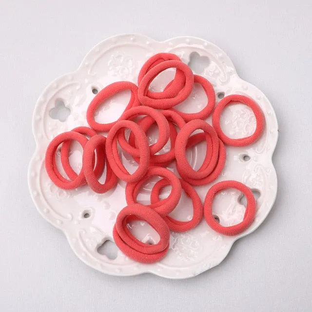 50pcs/lot kids hair rope Hair Accessories Scrunchy Elastic Hair Bands HairBand Girls decorations Rubber Band for hair 3cm