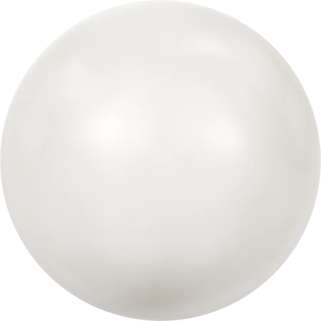 5817 Cabochon Pearls (Half-Drilled), Crystal White Pearl (001 650)