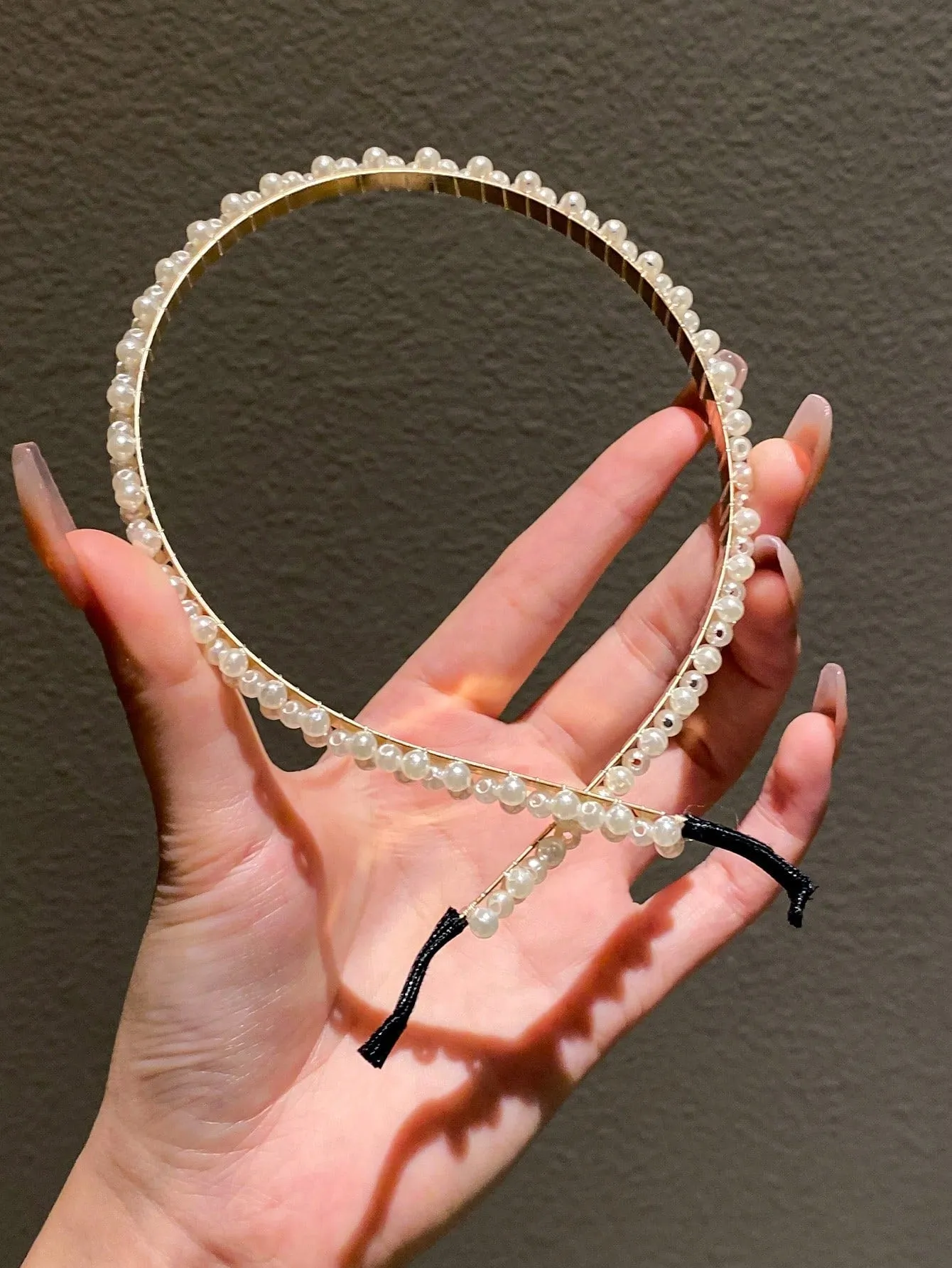 5pcs Faux Pearl Decor Hairbands