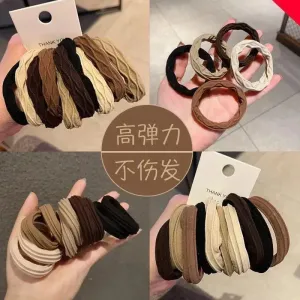 5pcs Seamless High Elastic Hair Rope