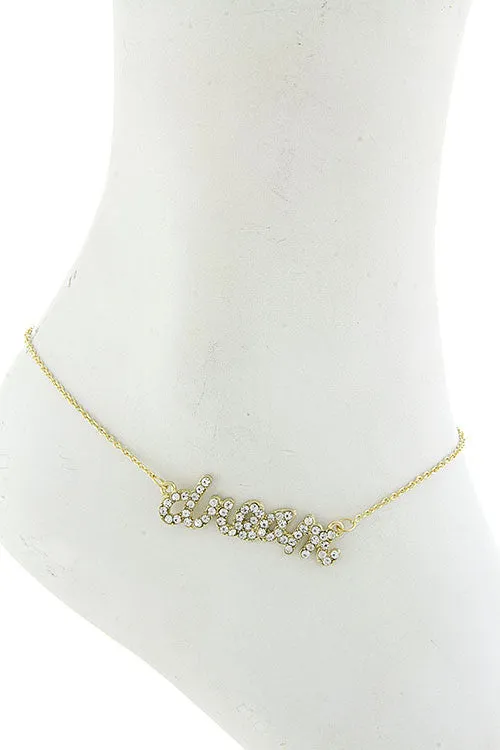 $7 Crystal "Dream" Anklet  (48 hour promotional deal)