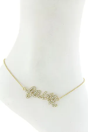 $7 Crystal "Faith" Anklet  (48 hour promotional deal)
