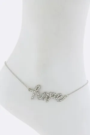 $7 Crystal "Hope" Anklet  (48 hour promotional deal)