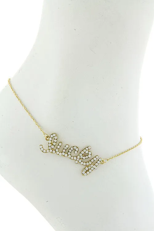 $7 Crystal "Lucky" Anklet  (48 hour promotional deal)