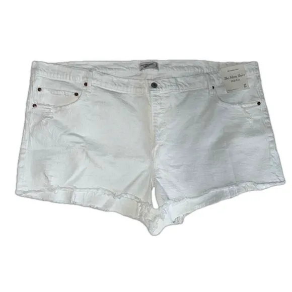 Abercrombie &amp; Fitch plus size mom shorts high rise size 37/24 NWT