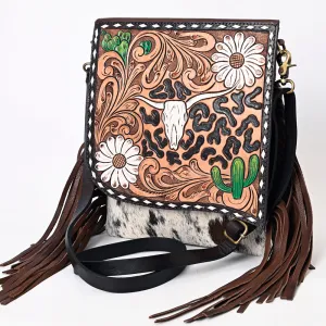 ADBGA333 American Darling Hand Tooled Hair On Genuine Leather Women Bag Western Handbag Purse