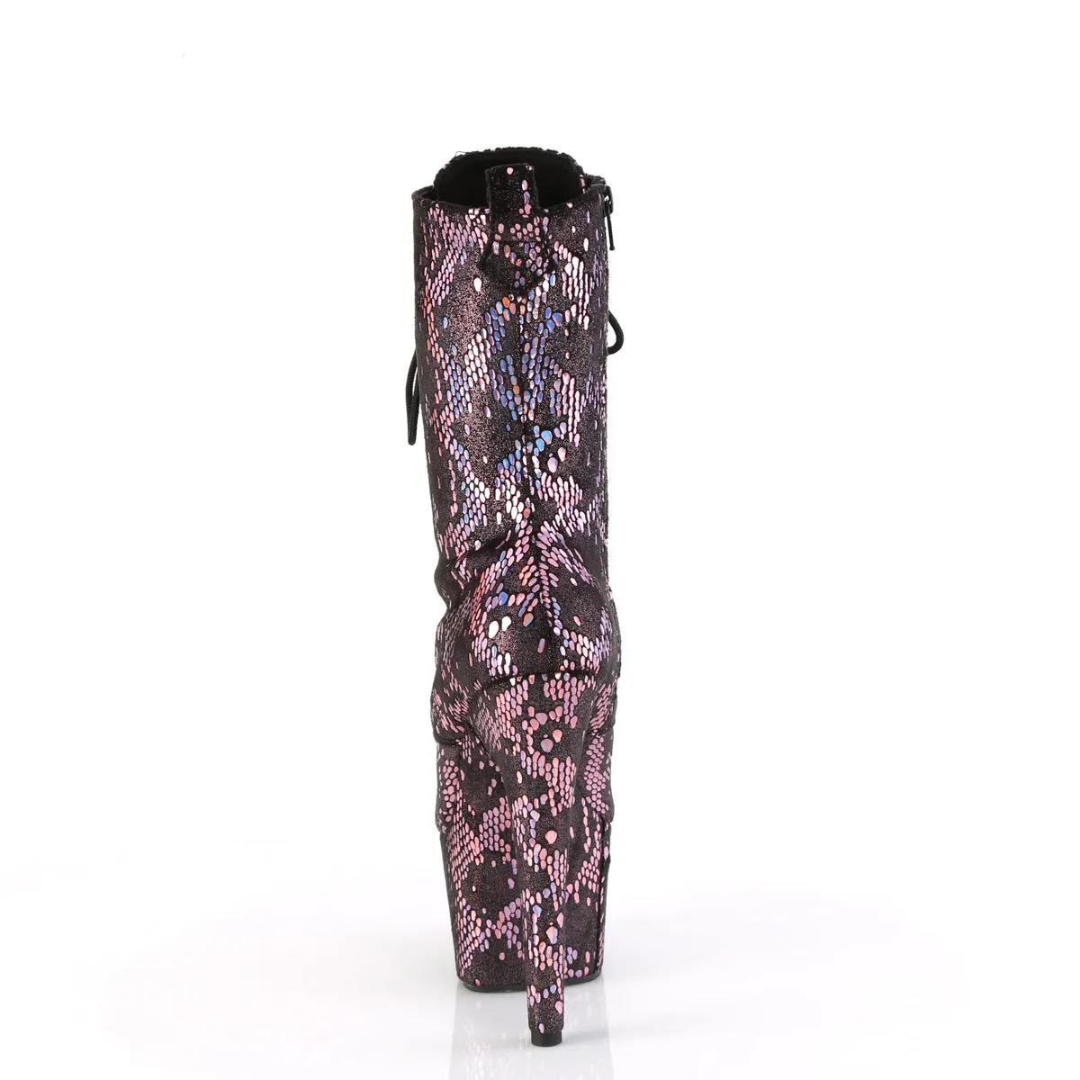 ADORE-1040SPF  Baby Pink Metallic Holo Snake Print Fabric