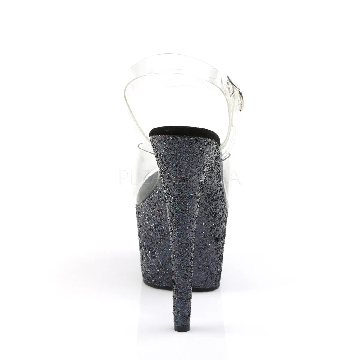 ADORE-708LG  Clear/Black Multi Glitter