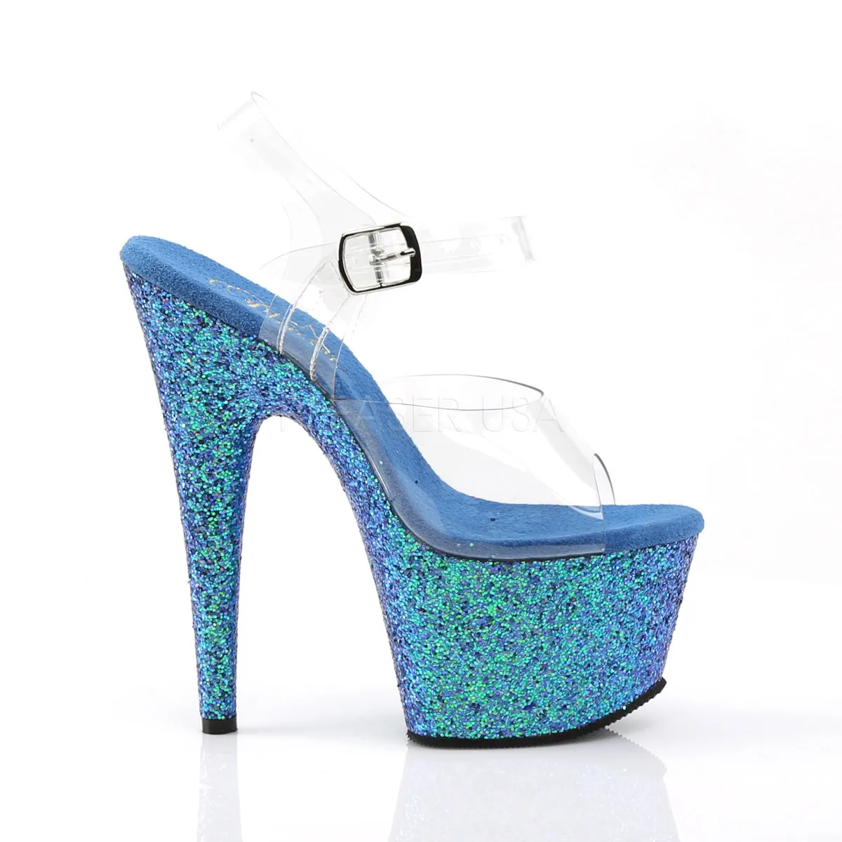 ADORE-708LG  Clear/Blue Multi Glitter