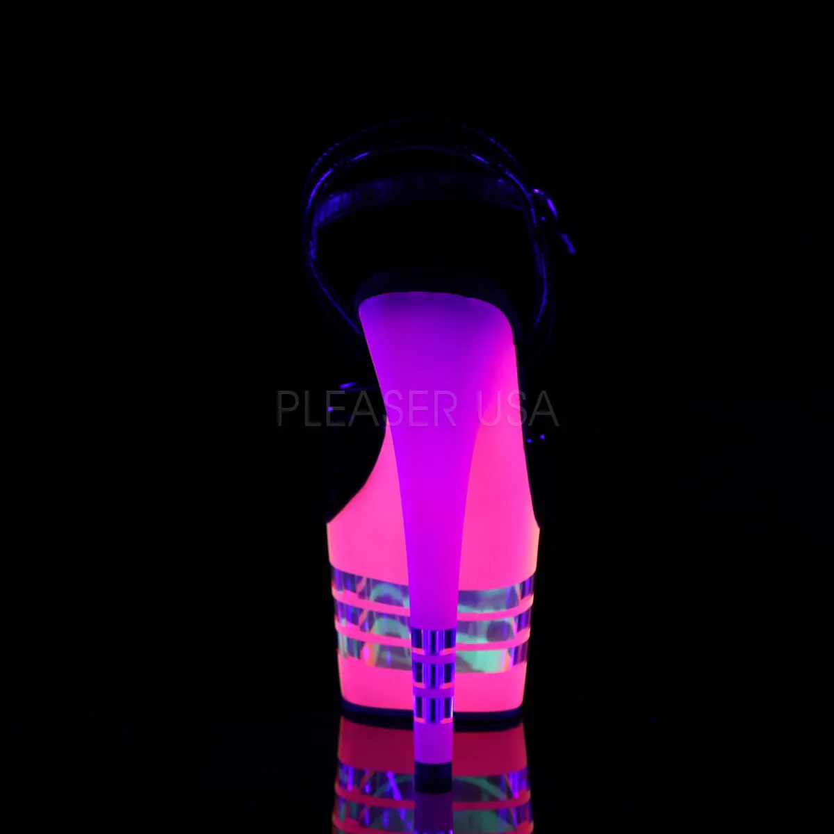 ADORE-709UVLN  Black Patent/Neon Multi