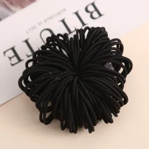 AIKELINA 100pcs/lot 3CM Cute Girl Ponytail Hair Holder Hair Accessories Thin Elastic Rubber Band For Kids Colorful Hair Ties
