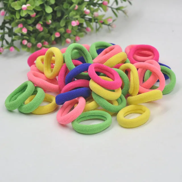 Aikelina 50 Pcs/LOT hair accessories FOR girls and kids RUBBER BANDS BLACK WHITE 2017 The ponytail holder Elastic Hair Bands