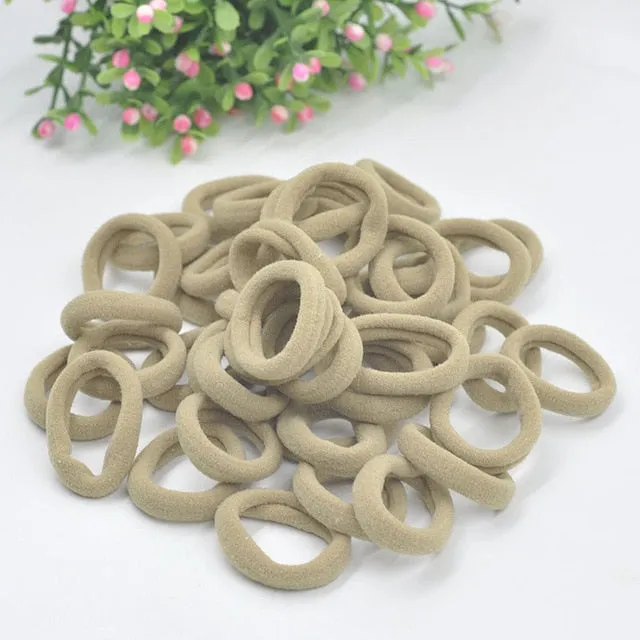Aikelina 50 Pcs/LOT hair accessories FOR girls and kids RUBBER BANDS BLACK WHITE 2017 The ponytail holder Elastic Hair Bands
