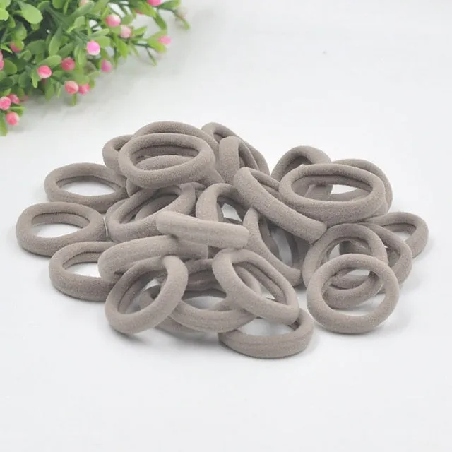 Aikelina 50 Pcs/LOT hair accessories FOR girls and kids RUBBER BANDS BLACK WHITE 2017 The ponytail holder Elastic Hair Bands