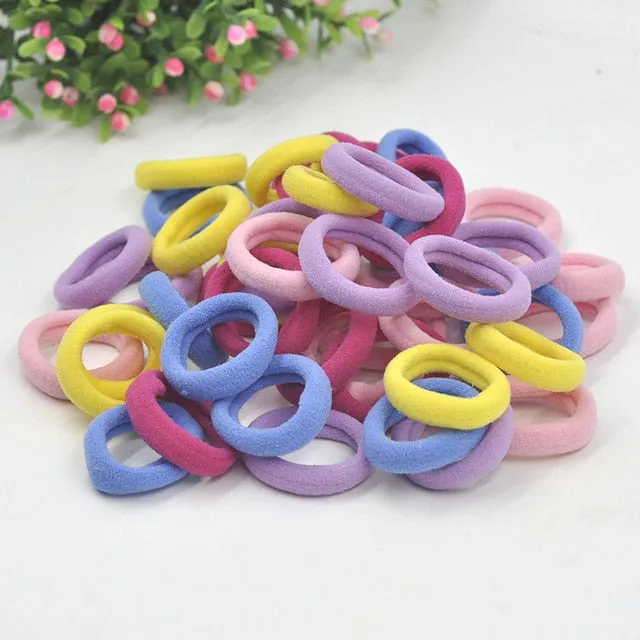 Aikelina 50 Pcs/LOT hair accessories FOR girls and kids RUBBER BANDS BLACK WHITE 2017 The ponytail holder Elastic Hair Bands