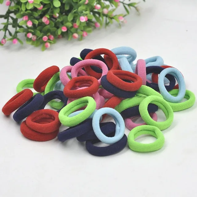 Aikelina 50 Pcs/LOT hair accessories FOR girls and kids RUBBER BANDS BLACK WHITE 2017 The ponytail holder Elastic Hair Bands
