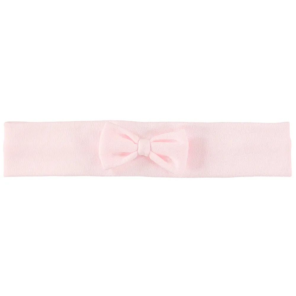 Alba Pink Baby Girls Bow Hairband