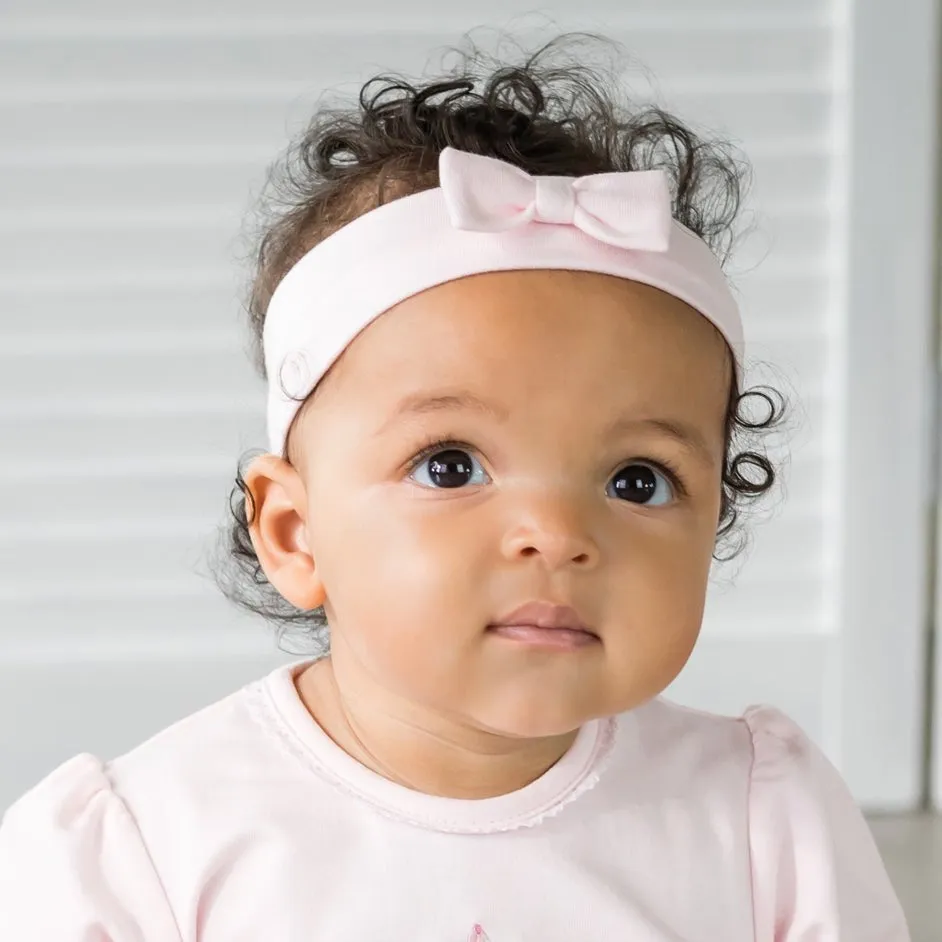 Alba Pink Baby Girls Bow Hairband