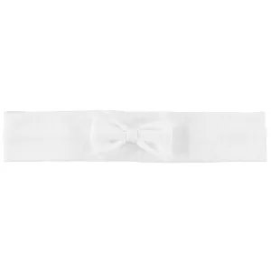 Alba White Baby Girls Bow Hairband
